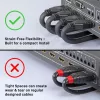 Lindy 0.5m HDMI kabelis, elastīgs, 4K60Hz, 18 Gbit/s, melns
