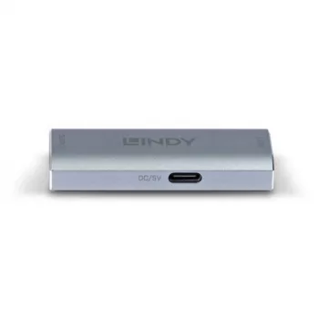 Lindy DisplayPort 1.4 Repeater, 7680 x 4320 pikseļi, AV retranslators, 40 m, Vadu, Sudraba