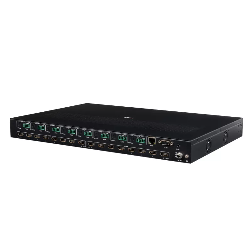 Lindy 38434 8x8 HDMI 4K60 Multi-View matricas pārslēdzējs ar video sienas mērogošanu