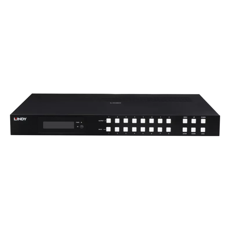 Lindy 38434 8x8 HDMI 4K60 Multi-View matricas pārslēdzējs ar video sienas mērogošanu