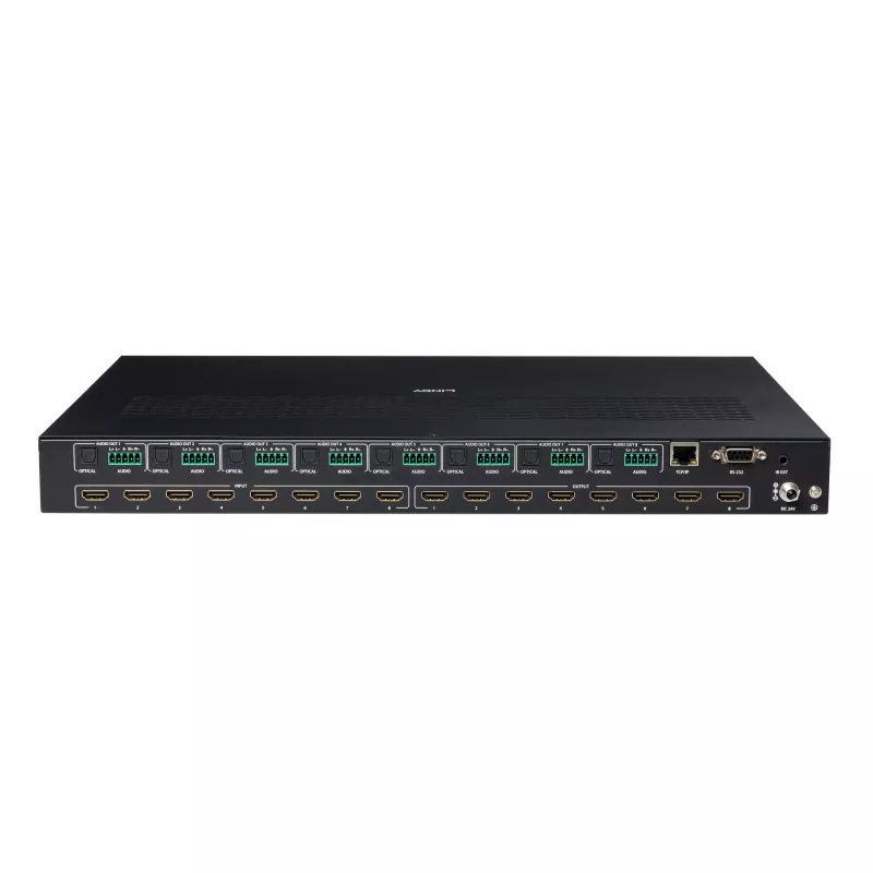 Lindy 38434 8x8 HDMI 4K60 Multi-View matricas pārslēdzējs ar video sienas mērogošanu