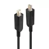 Lindy 40m šķiedru optikas hibrīda Mini DisplayPort 1.4 kabelis ar noņemamiem DP savienotājiem