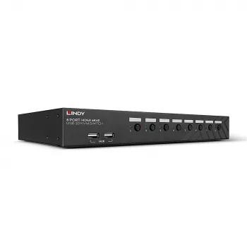 Lindy 39538 KVM slēdzis, 1U, 19 inch plaukts, melns