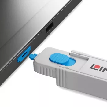 Lindy HDMI Portu Bloķētāju Komplekts, Zils (1x Atslēga, 4x Slēdzenes)