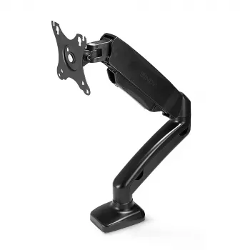 Lindy Single Display Gas-Spring Desktop Mount, 6.5 kg, 43.2 cm (17 inch), 68.6 cm (27 inch), 75 x 75 mm, 100 x 100 mm, Melns