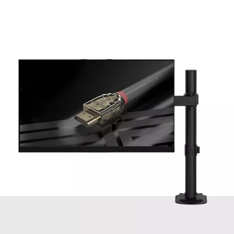 Lindy Single Adjustable Display Mount, 8 kg, 33 cm (13 colli), 81.3 cm (32 colli), 75 x 75 mm, 100 x 100 mm, Melns