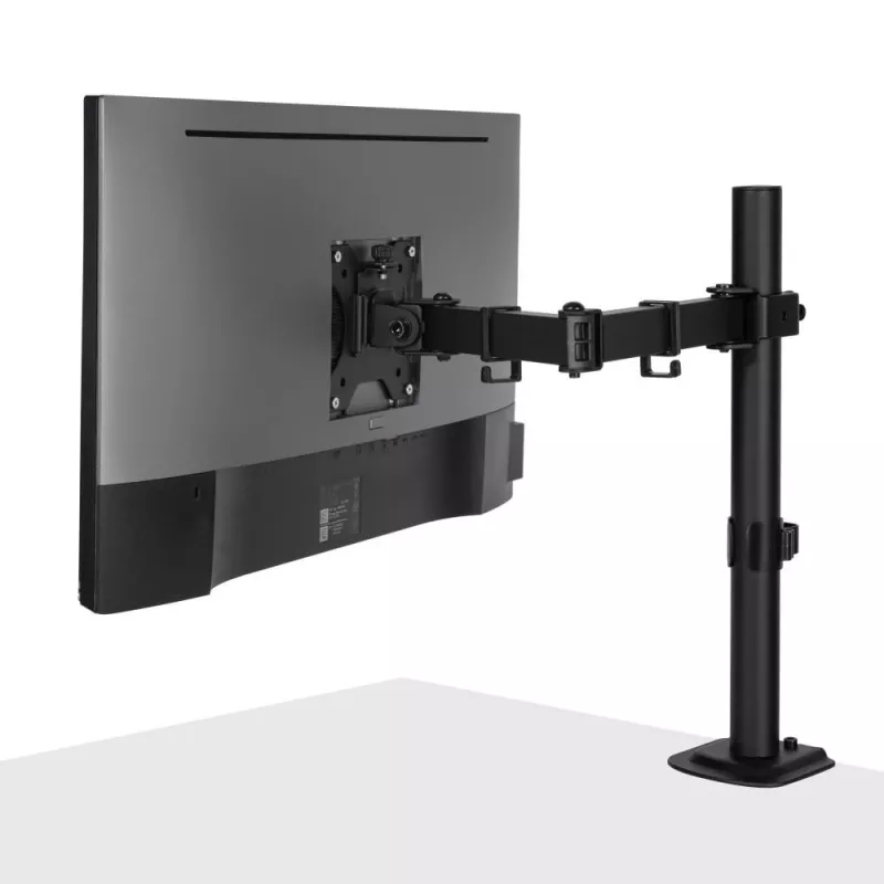 Lindy Single Adjustable Display Mount, 8 kg, 33 cm (13 colli), 81.3 cm (32 colli), 75 x 75 mm, 100 x 100 mm, Melns
