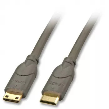 Lindy 0.5m HDMI CAT2 kabelis, HDMI Type C (Mini), melns