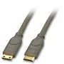 Lindy 0.5m HDMI CAT2 kabelis, HDMI Type C (Mini), melns