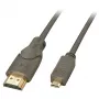 Lindy 0.5m ātrgaitas Micro HDMI uz HDMI kabelis, 0.5 m, HDMI Type A (standarta), HDMI Type D (mikro), 3D, 10.2 Gbit/s, Melns