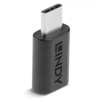 Lindy USB 3.2 Type C uz C Adapteris, USB 3.2 Type C, USB 3.2 Type C, Melns