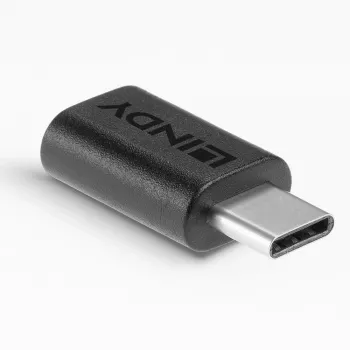 Lindy USB 3.2 Type C uz C Adapteris, USB 3.2 Type C, USB 3.2 Type C, Melns