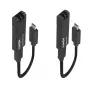 Lindy 100m optiskās šķiedras USB 3.2 Type C pagarinātājs, tīkla raidītājs un uztvērējs, 100 m, 10000 Mbit/s, Šķiedra, USB 3.2 Gen 1 (3.1 Gen 1) Type-C, Melns