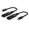 Lindy 100m optiskās šķiedras USB 3.2 Type C pagarinātājs, tīkla raidītājs un uztvērējs, 100 m, 10000 Mbit/s, Šķiedra, USB 3.2 Gen 1 (3.1 Gen 1) Type-C, Melns