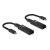 Lindy 100m optiskās šķiedras USB 3.2 Type C pagarinātājs, tīkla raidītājs un uztvērējs, 100 m, 10000 Mbit/s, Šķiedra, USB 3.2 Gen 1 (3.1 Gen 1) Type-C, Melns