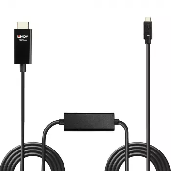 Lindy 10m USB Type-C uz HDMI 4K60 Adaptera Kabelis ar HDR