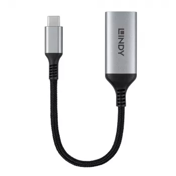 Lindy 43428 video kabeļa adapteris 0.15 m USB Type-C HDMI Pelēks