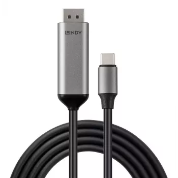 Lindy 43504 USB Type-C uz DisplayPort kabelis 2 m Pelēks