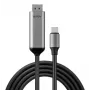 Lindy 43504 USB Type-C uz DisplayPort kabelis 2 m Pelēks