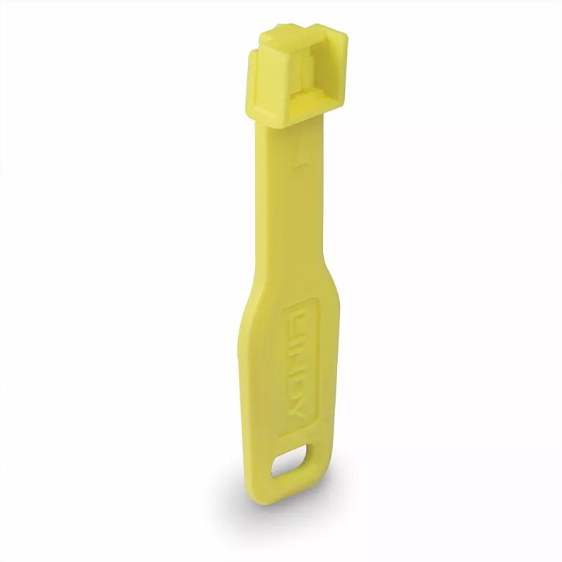 Lindy RJ45 Portu Bloķētāji Dzelteni, 10gab + 1 Atslēga