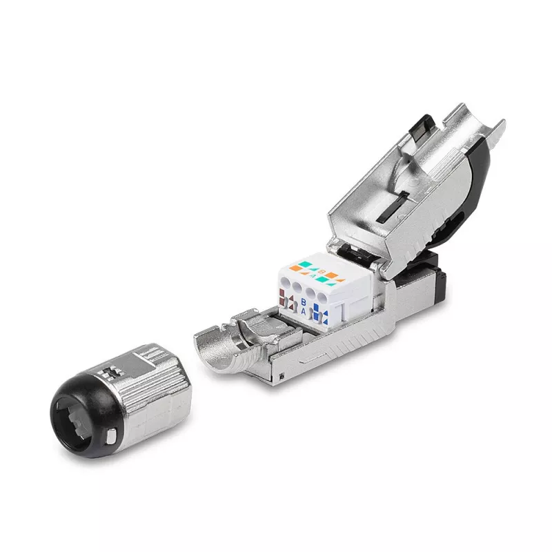 Lindy RJ-45 Cat.6/6A Bezinstrumentu Lauka Spraudnis, RJ45, Melns, Sudrabs, Metāls, CE, REACH, RoHS, UKCA, 240 g, 133 mm