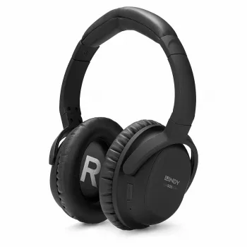 Lindy LH500XW austiņas ar aktīvo trokšņu slāpēšanu, Bluetooth, melnas