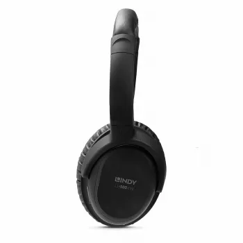 Lindy LH500XW austiņas ar aktīvo trokšņu slāpēšanu, Bluetooth, melnas