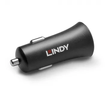 Lindy viena porta USB Type C PD auto lādētājs, 27W, melns