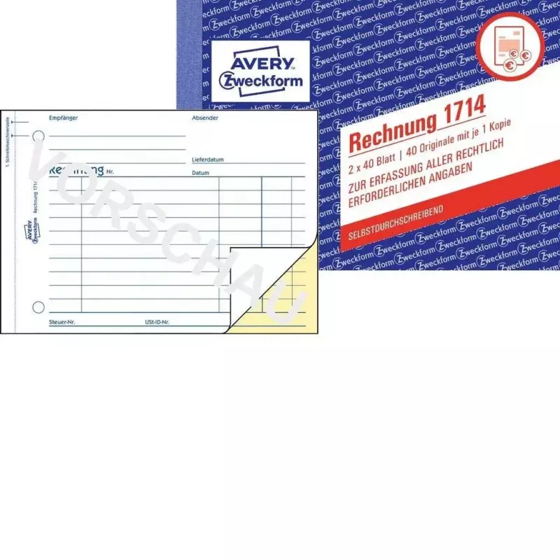 Grāmatvedības žurnāls AVERY 1714 A6 40 lapas