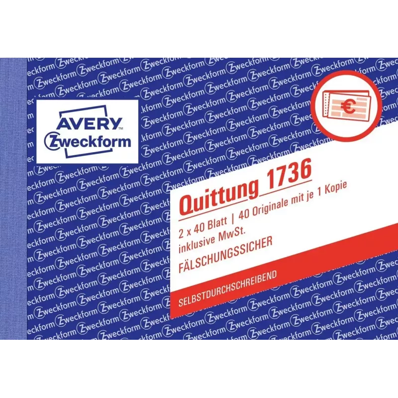 Grāmatvedības veidlapu grāmatiņa A6 Avery 1736-5