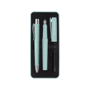 Rakstāmpildspalvu komplekts Faber-Castell Poly Ball Set Melns Gaiši Zils 3 gab.