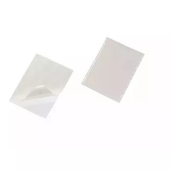 Durable 829419 A5 caurspīdīga dokumentu kabatiņa ar līmējošo malu, 150 x 210 mm, 25 gab.