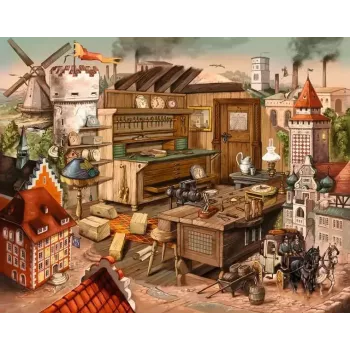 Puzle Ravensburger 17447 — 919 gabali, 640 mm platums, ieteicams no 14 gadu vecuma