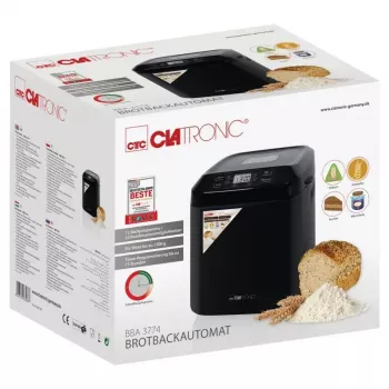 Maizes cepējs CLATRONIC BBA 3774 550W – 3 L panna, līdz 1.5 kg klaips, 12 programmas, LCD taimeris