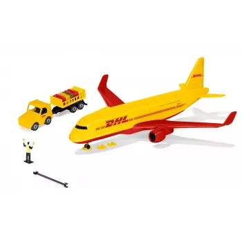 Siku DHL kravas lidmašīna ar aksesuāriem Salikta