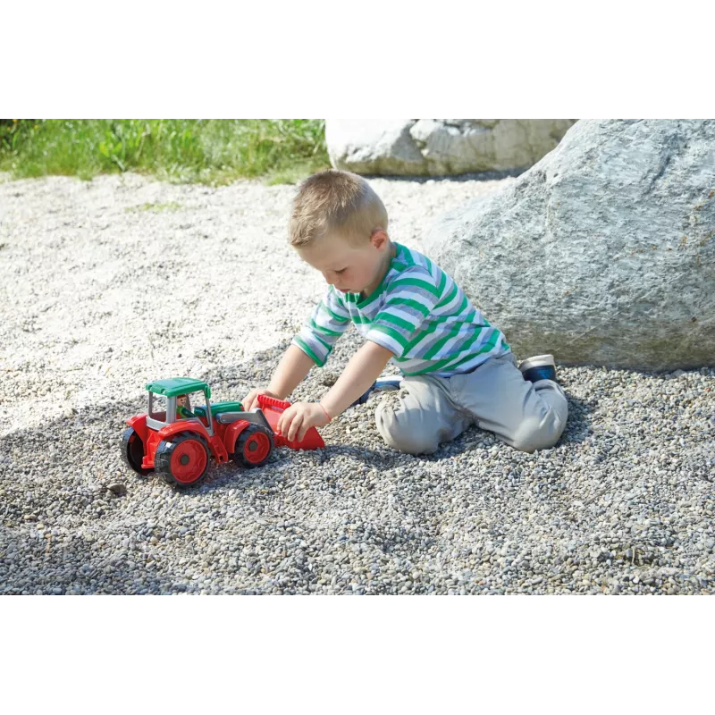 LENA 04407 Traktors ar lāpstu un figūriņu