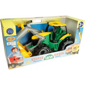 Lena GIGA TRUCKS Traktors ZL-02080 ar frontālo iekrāvēju un ekskavatoru