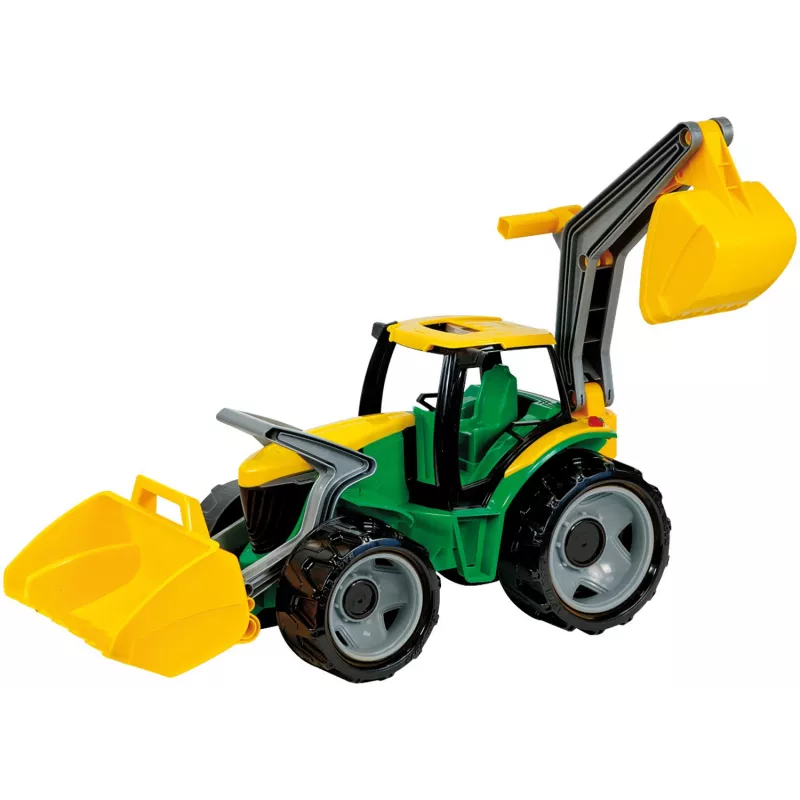 Lena GIGA TRUCKS Traktors ZL-02080 ar frontālo iekrāvēju un ekskavatoru