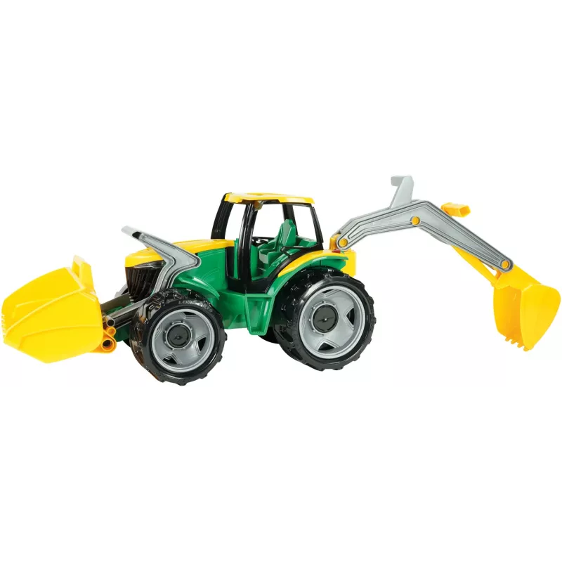 Lena GIGA TRUCKS Traktors ZL-02080 ar frontālo iekrāvēju un ekskavatoru