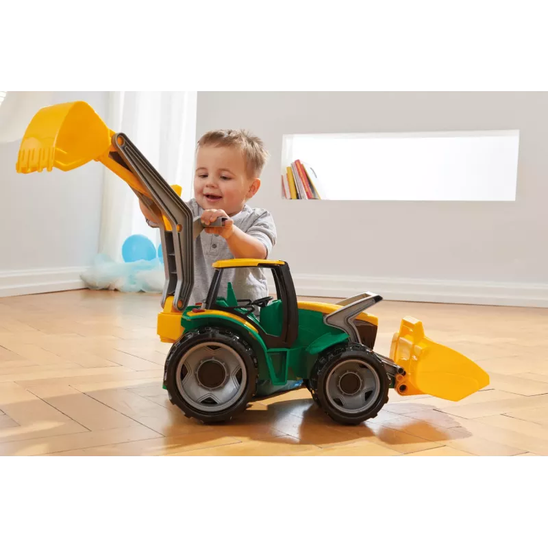 Lena GIGA TRUCKS Traktors ZL-02080 ar frontālo iekrāvēju un ekskavatoru