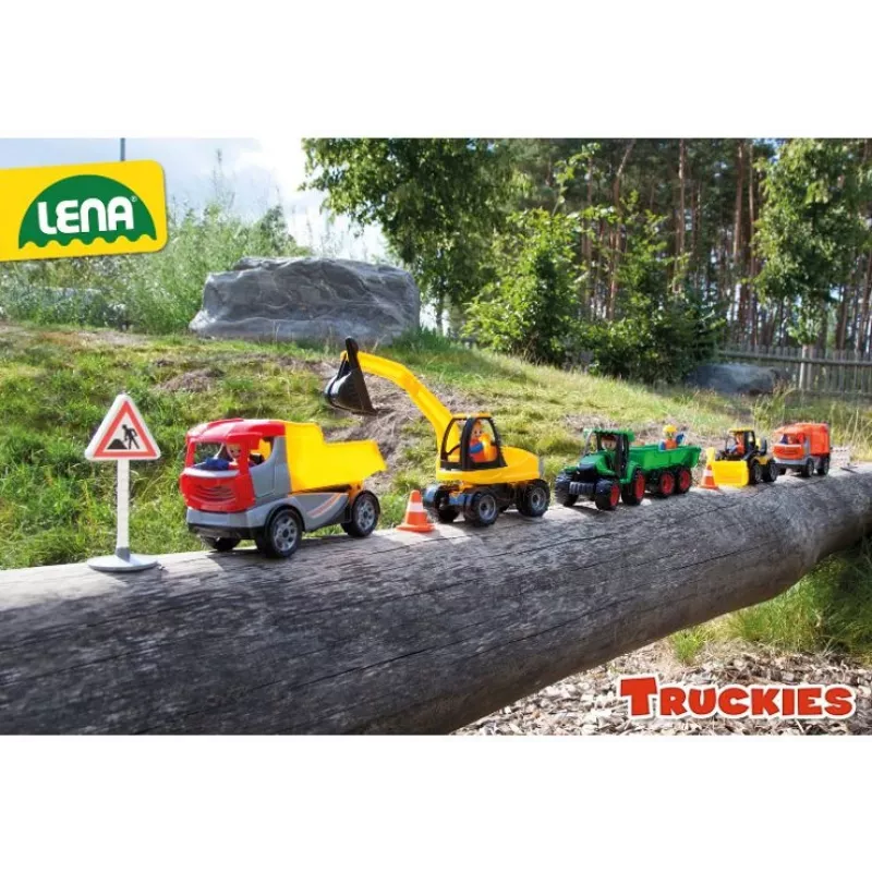 Lena Truckies Atkritumu Vedējs, Kravas Auto, 2 gadi, Plastmasa, Pelēks, Oranžs