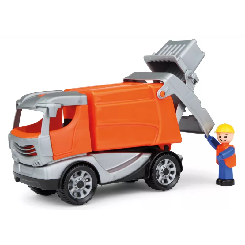 Lena Truckies Atkritumu Vedējs, Kravas Auto, 2 gadi, Plastmasa, Pelēks, Oranžs
