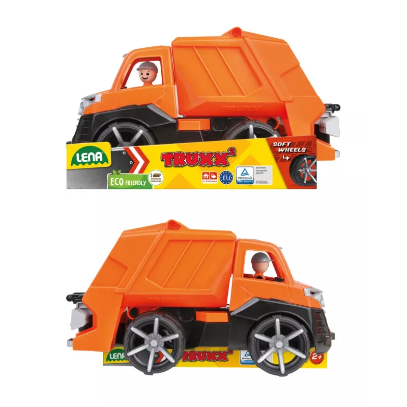 Atkritumu mašīna Lena TRUXX SM04534 Gumija Tērauds Oranža 2+ gadi