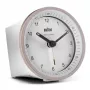 Braun BC07 kvarca modinātājpulkstenis rozā, balts