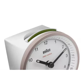 Braun BC07 kvarca modinātājpulkstenis rozā, balts