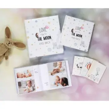 Hama To The Moon fotoalbums Melns, Zils, Rozā, Balts, Dzeltens 300 lapas 10 x 15 cm