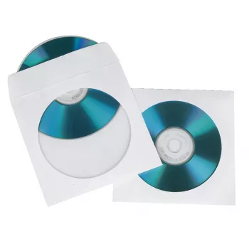 Hama CD papīra apvalki, balti, 100 gab./iepakojumā, 1 disks
