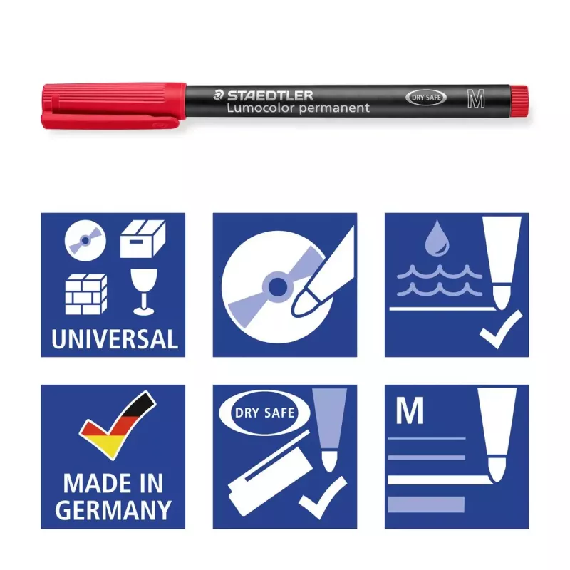 Staedtler Lumocolor 317 pastāvīgais marķieris 6 gab.