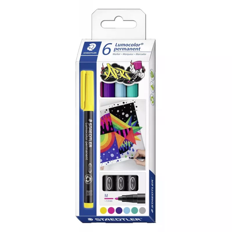 Staedtler Lumocolor 317 pastāvīgais marķieris 6 gab.