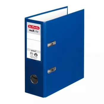 herlitz PP Lever Arch File 10842326, A5 portrets, 75 mm mugura, zila